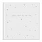 Preview: Hochzeitsgästebuch Weiß Grün Rosa, schlichtes Kalligrafie Design, Hardcover Gästebuch